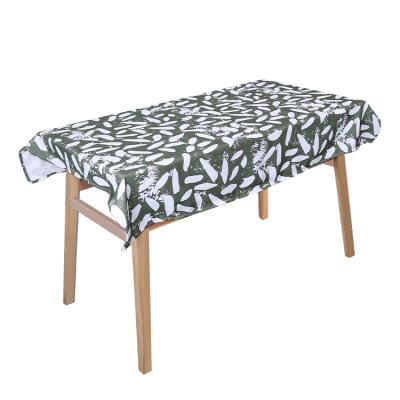 China Custom size restaurant waterproof fashionable plain square printing oilproof waterproof tablecloth for sale