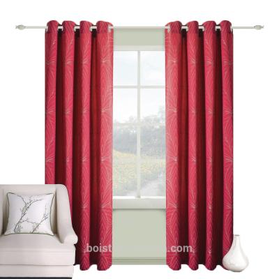 China High Quality Blackout Leaf Garden Design Fancy Jacquard Window Curtain for sale