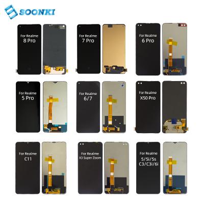 China Replace faulty screen celulares pantallas display lcd for realme 5 5i 5s c3 c3i 6i 5pro 6pro 7pro 8pro c11 x5 superzoom lcd display screen for sale