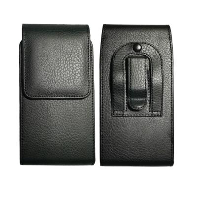 China Protect Cell Phone Lychee Pattern Universal PU Case Pouch Holster Belt Clip Leather Case For 4.5