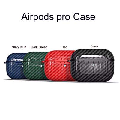 China High Protective Hot Selling Leather Case TPU Cover For Airpods pro Airpods 3 With Carbon Fiber Pattern for sale