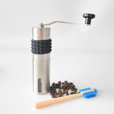 China Viable OEM Ready to Ship Manual Coffee Grinder Stainless Steel Ceramic Burr Coffee Grinder Customized Logo Espresso Coffee Grinder for sale