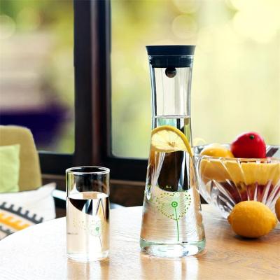 China Sustainable Glass Water Pitcher 800ml High Temperature Resistant Household Large Capacity Juice Tea Cold Water Pot for sale