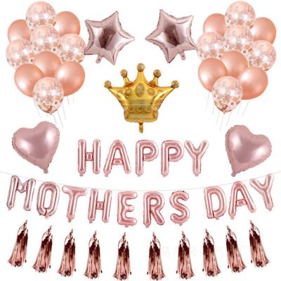 China Happy Mother's Day Aluminum Foil Balloon Set Thanksgiving Mother's Blessing Party Decoration Balloon Supplies for sale