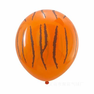 China New Latex Amazon Children Party Birthday 12 Inch 2.8g Five Face Cow Leopard Print Tiger Print Latex Balloon Wholesale for sale