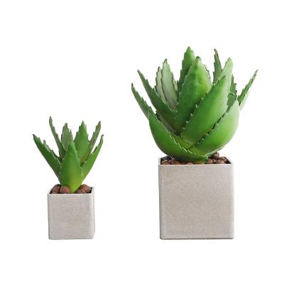 China Succulent Combination Exclusively Handcrafted Mini Artificial Potted Plants Simulation Aloe Plant Succulents Wholesale for sale