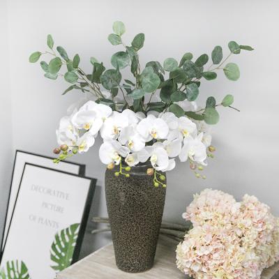 China Silk Factory Customized Artificial Flower Orchid Wedding Decor Bulk Silk Artificial Wholesale Orchids Flower Arrangement for sale