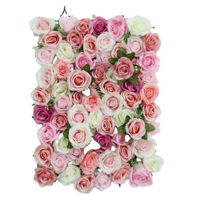 China Exclusively Handcrafted Cheap Faux Flower Wall Flower Wall Panel Decoration Flower Wall for sale