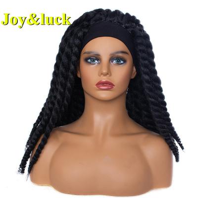 China Wholesale Price Headband Black Hair Scarf Ladies Wig Headband Synthetic Hair Braiding Wigs Curly Women's Long Curly Twist Hair Band Wigs for sale