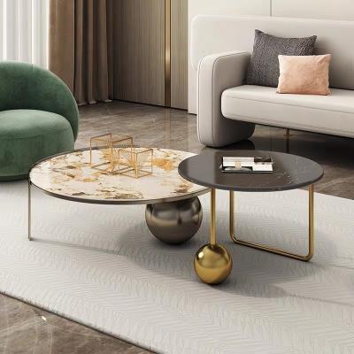 China Modern Design Wharton Stone Marble Top Coffee Table Modern Design Bar Home Furniture Stainless Sintered Indoor Furniture for sale