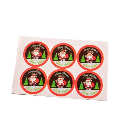 China 60 Pieces Strong Adhesives Per Pack Cute Santa Claus Christmas Gift Decor New Year Festival Custom Sticker Sealing Sticker Kawaii Cartoon Pack for sale