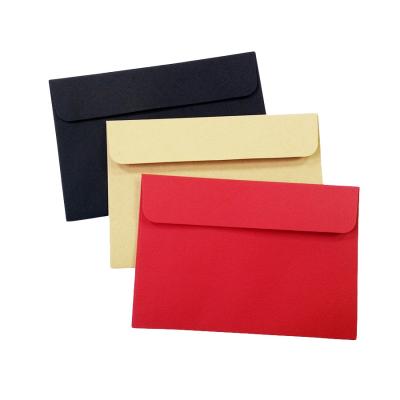 China Eco-friend Wrapping Paper Black Cute Vintage Red Paper Envelopes European Style For Card Scrapbooking Gift Paper Envelope for sale