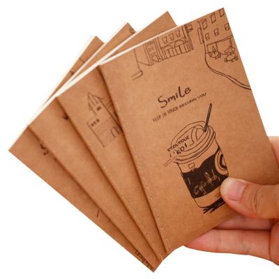 China Hardcover Kawaii Contract Pocket Student Stationery Kraft Paper Notebook Traveler's Journal Smart Notebook for sale