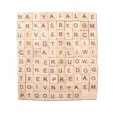 China art & 100 Pcs/Pack Wooden Collectible Blocks With Letter School Office Supplies Wedding Party English Place Card Holder for sale