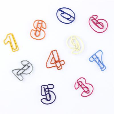 China art & 10pcs Different Pack Metal Clip Kawaii Stationery Clear Binder Collectable Number Cuts Photos Tickets Notes Letter for sale