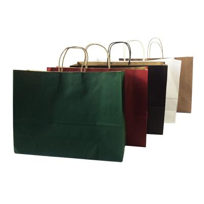 China Large Multifuntion Recyclable Paper Tote Bag With Handles Multicolor Recyclable Paper Packaging Gift Bags 42*31*13cm for sale