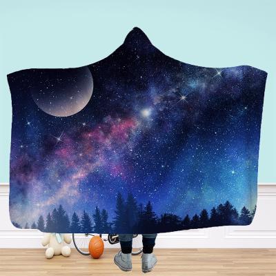 China New Low Moq Viable Design Sublimation Funny Printed Hoodie Covers Wholesale Soft Hooded Blankets Flannel Blanket With Logo for sale