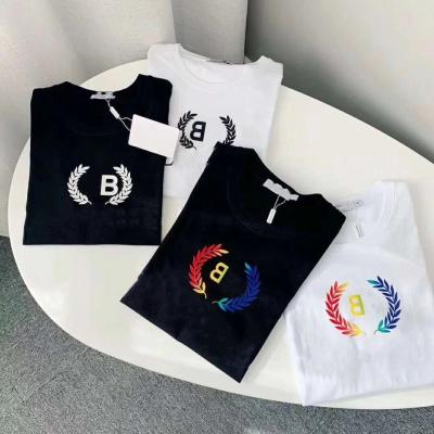 China Summer casual fashion hot sale letter printing casual high quality cotton round T-shirt neck couples tops for sale