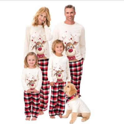 China European and American European and American pajamas, copy of elk, parent-child use, Christmas home, long-sleeved costume for sale