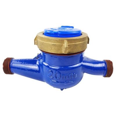 China Volumetric Iron 20mm Water Meter Melt Cold Single / Multi Jet Water Meters With Pulse for sale