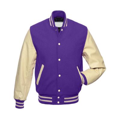 China OEM Hot Wholesale Leather Men's QUICK DRY Sleeves Custom Made Sports Varsity Single Bomber Jacket for sale