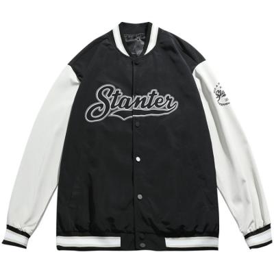 China QUICK DRY Wholesale Blank Satin Letterman Varsity Jacket Crop With Patches for sale