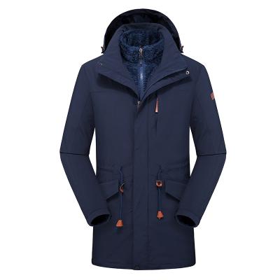 China Wholesale Plus Size Windproof Waterproof Warm Coat Printed Simple Dyed Zipper Men Hooded Jackets for sale