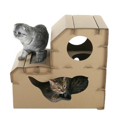 China Sustainable New Design Patent Product Cat Liner Outdoor Indoor Cat House for sale