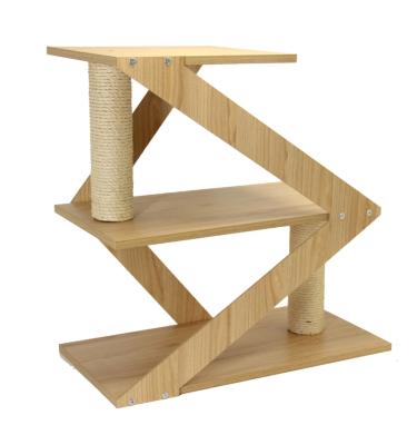 China 2018 Sustainable New Designed Cat Scratching Post Wooden Indoor Cat Tree Cat Tree With Good Quality for sale