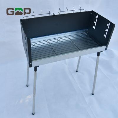 China Easily Assembled BBQ Rack Outdoor Camping Thickened Folding BBQ Grill for sale