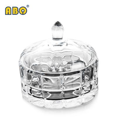 China With Lid Small Hot Sale Crystal Jar Promotion Candy Jar Top Grade Stocked Crystal Candy Jar for sale