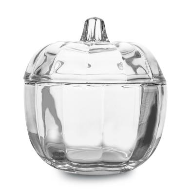 China With Clear Lid Round Shape Glass Jar Boxed Top Grade Candy Jar Good Quality Gift Stocked for sale