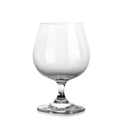 China BRIEF 13oz Wine Glass Crystal Luxury Brandy Tumbler Short Left Goblet Glass Customization for sale