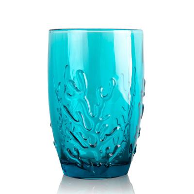 China Modern Good Quality Glass Cup Hot Selling Water Cup Water Cup Classic Ocean Style Crystal Design for sale