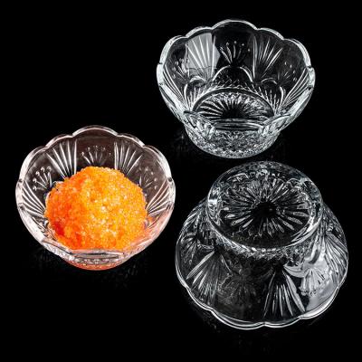 China Sustainable Home Everyday Glass Bowl Small For Caviar Pudding 4inch Dessert Glass Stocked Bowl RTS for sale