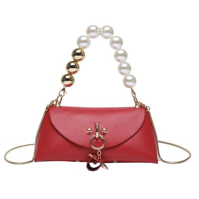 China Fashion vbHigh-grade pearl bag women's new chain niche design border cross - bill of lading body hand place shoulder b small for sale