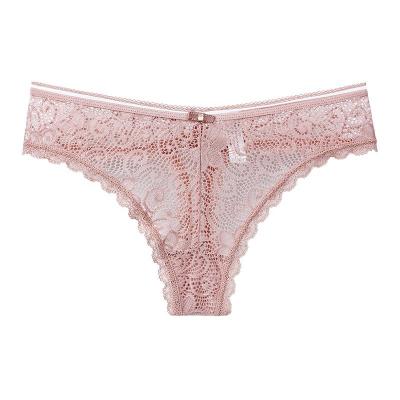 China Women's Underwear Female Thong Hollow Transparent Briefs Fashion Breathable Panties for sale