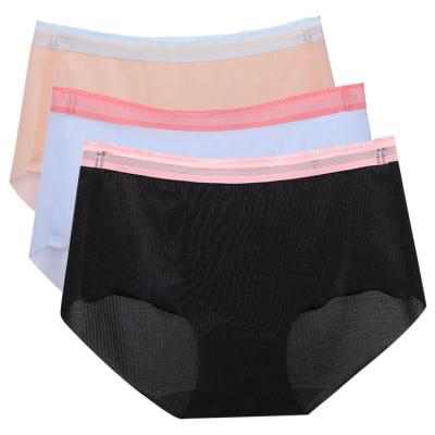 China New Stylish Mature Chinese Girl Seamless Briefs Shorts Women's Mid Waist Breathable Panties Sexy Underwear for sale