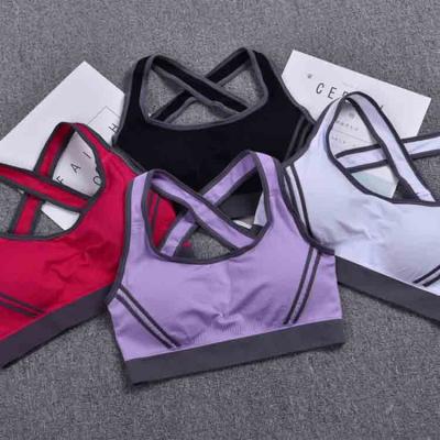 China Custom Black Quick-Dry Support Seamless Radio Yoga Elastic Women Sports Bra Breathable Fitness Professional for sale