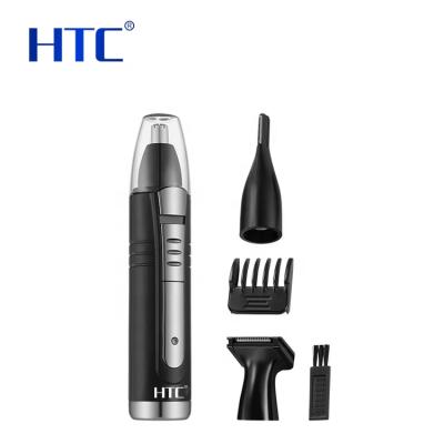 China New Hotel HTC Patent Model 3 in 1 Rechargeable Electric Nose Hair Trimmer AT-032-W for sale