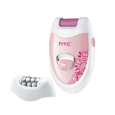 China Single Blade HTC Beauty Care Epilator Hair Removal Machine Electric Foot Callus Remover for sale