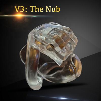 China V3 Resin Male Chastity Cock Cage Nub Chastity Cage Lock For Men for sale