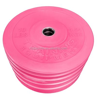 China All Weightlifting Goals Wholesale Strength Weight Training Rubber Pink Plates for sale