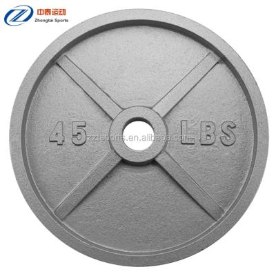 China Cheapest Standard Barbell Cast Iron Standard Barbell Weight Plate for sale