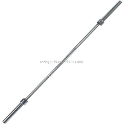 China Hard alloy steel 28mm chrome 1500lbs competition barbell bar with spring collars for sale