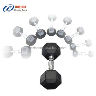 China Wholesale Durable Dumbbell Factory Price Rubber Coated Hex Dumbbell for sale