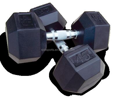 China Universal Cheap Gym Rubber Hex Dumbbells Set On Sale for sale