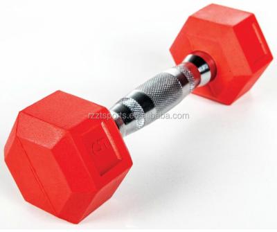 China Cheapest Cast Iron Fitness Equipments Rubber Cover Dumbbells For Gym for sale