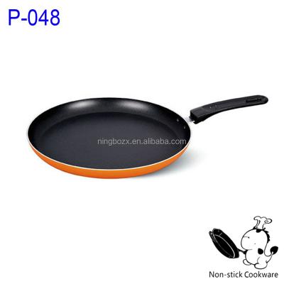 China Viable Black Nonstick Coating Grill Pan Pressed Aluminum Pizza Pans for sale