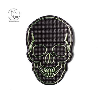 China Yunshang 2021 Popular Apparel Label Print TPU Medallion Other Custom Eco Material Skull Logo Heat Transfer Patch Transfers 3D, for sale